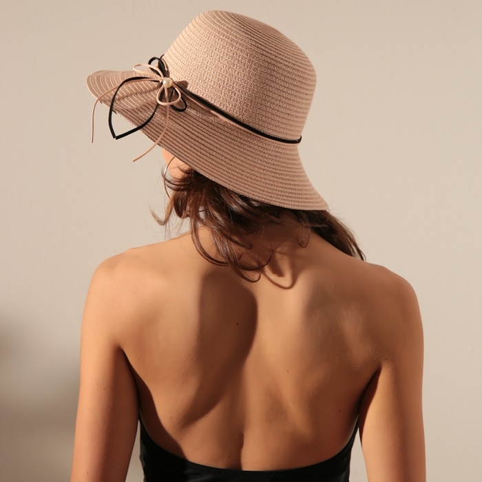 Шляпа с бантиком MINAKU цвет розовый, р-р 56-58 Шляпа с бантиком MINAKU цвет розовый, р-р 56-58