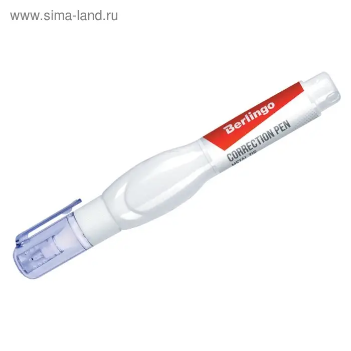 Ручка-корректор 8 мл Berlingo, пластиковый наконечник Ручка-корректор 8 мл Berlingo, пластиковый наконечник