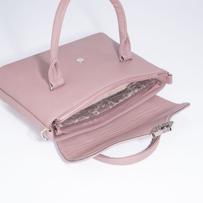 Сумка-мессенджер на клапане, цвет лавандовый Сумка-мессенджер на клапане, цвет лавандовый