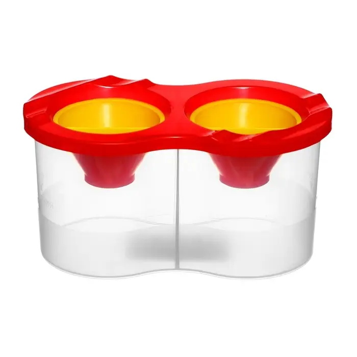 Стакан-непроливайка двойной с заглушкой 300 мл, Calligrata, микс