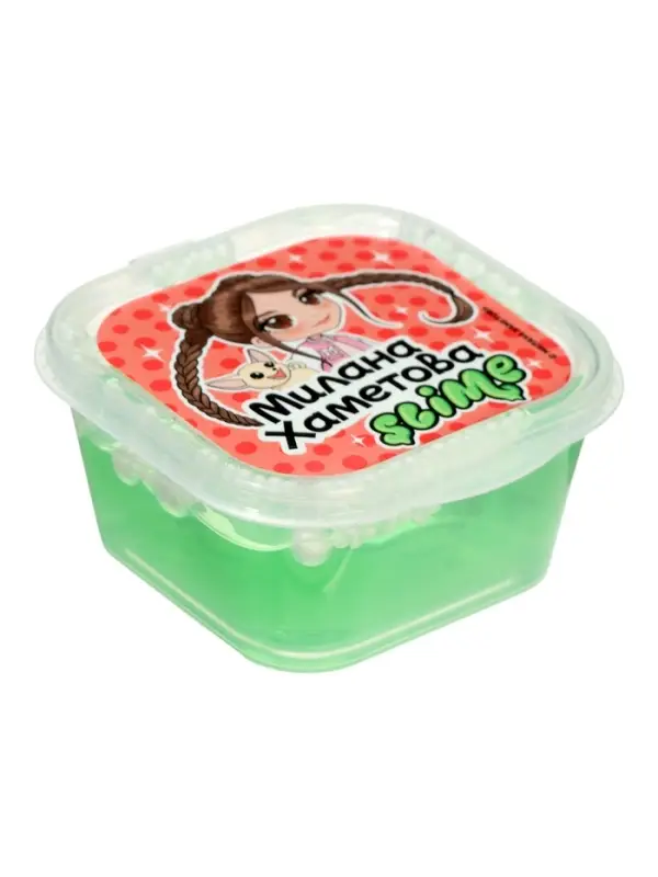 Слайм "Милана Хаметова зеленый", Slime HERO SLM324