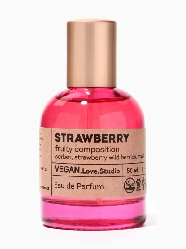 Парфюмерная вода женская Vegan Love Studio Strawberry, 50 мл (аромат земляники)