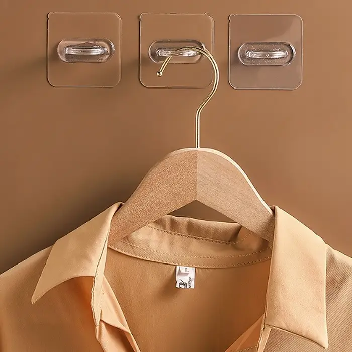 Держатель с клейкой поверхностью ТУНДРА, d=25 мм, 68×68 мм, прозрачный