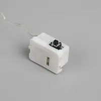 Гирлянда &laquo;Нить&raquo; 1 м роса, IP20, серебристая нить, 10 LED, 3 режима, батарейка AG13&times;3 (в комплекте), свечение тёплое белое
