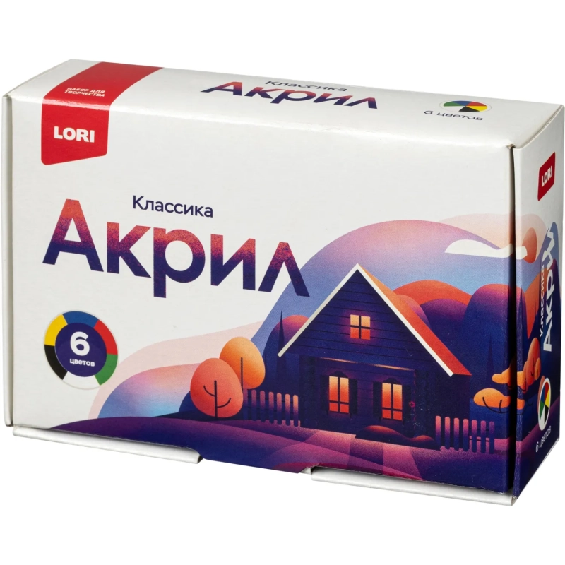 Краски акриловые КЛАССИКА, 6 цв. по 15 мл Акрк-004 набор