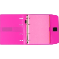 Бизнес-тетрадь со смен.блоком 120л,кл,А5, Розовый,пропилен. обл. налипучке