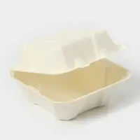 Ланч - бокс, коробка для бенто-торта и бургера, 450 мл, 15,2×15,4×8,8 см, сахарный тростник