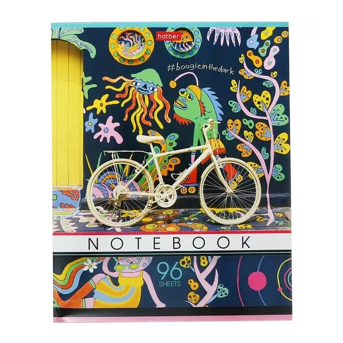 Тетрадь 96 листов в клетку "I like my bike", обложка мелованный картон, блок офсет 65 г/м2, 5В МИКС