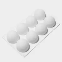 Форма для муссовых десертов и выпечки KONFINETTA &laquo;Шарики&raquo;, 29.7&times;17.4&times;3.7 см, 8 ячеек, силикон, белая
