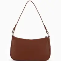 Сумка женская багет TEXTURA на молнии, 21&times;6&times;13 см, коричневая