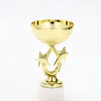Кубок 156, наградная фигура, золото, подставка камень, 17.7 см
