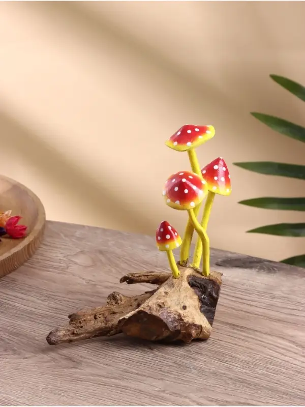 Сувенир &laquo;Грибочки&raquo;, 15&times;10&times;16 см, дерево, жёлто-красный