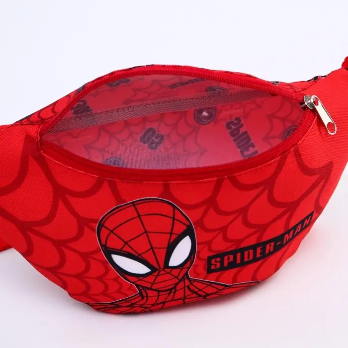 Сумка поясная детская для мальчика, 25х6х13 см, Человек-паук