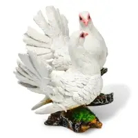 Садовая фигура из полистоуна &laquo;Голуби на коряге&raquo;, 37&times;18&times;37 см