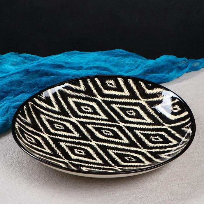 Набор чайный Риштанская керамика Набор чайный Риштанская керамика "Атлас", 9 предметов (чайник-0,8л,пиалы- 0,3)