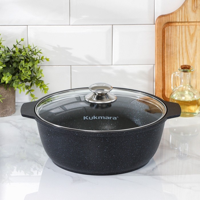 Жаровня, 4 л, d=28 см, h=10,5 см, антипригарное покрытие, цвет тёмный мрамор Жаровня, 4 л, d=28 см, h=10,5 см, антипригарное покрытие, цвет тёмный мрамор