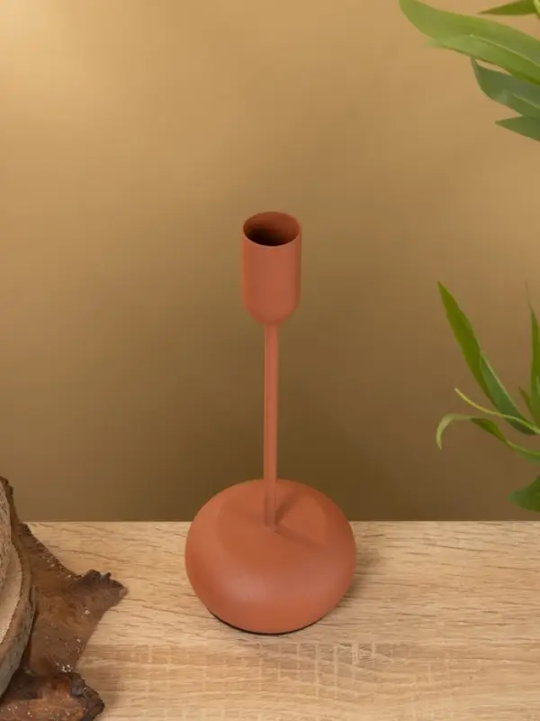 Подсвечник на 1 свечу текстурный  Подсвечник на 1 свечу текстурный "Терракотовый" 8х8х20 см