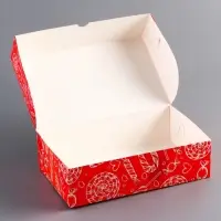 Коробка подарочная складная &laquo;Вкусного Нового года!&raquo;, 25&times;15&times;7 см