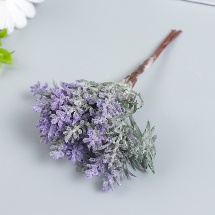 Искусственное растение для творчества "Котовник" 1 букет=6 веточек сиреневый 13 см
