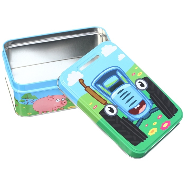 Копилка 14х10х5.8 см, металл, Синий трактор Копилка 14х10х5.8 см, металл, Синий трактор