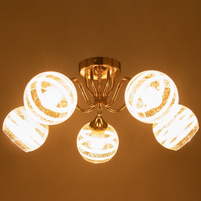 Люстра ГАЛЛОП Люстра ГАЛЛОП "Луиза" 5х60Вт Е27 золото