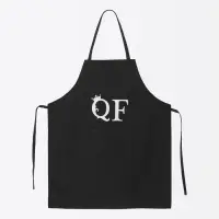 Фартук парикмахерский QF, односторонний, чёрный