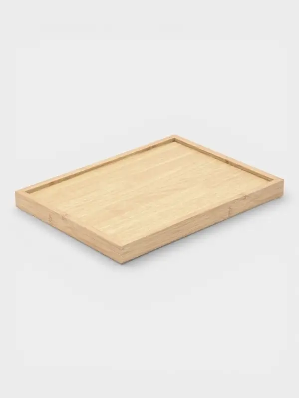 Подносы Доляна, набор 3 шт., 40&times;30 см, 35&times;25 см, 30&times;20 см, дерево, бежевые