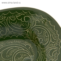 Селёдочница Риштанская Керамика, 24 см, керамика, зелёная