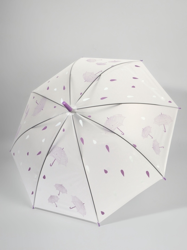 Зонт-трость п/авт R45/54 8сп ПВХ зонтики ручка-крюк МИКС Зонт-трость п/авт R45/54 8сп ПВХ зонтики ручка-крюк МИКС