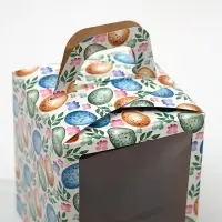 Коробка подарочная пасхальная с окном &laquo;Пасхальные яйца&raquo;, 15&times;15&times;18 см