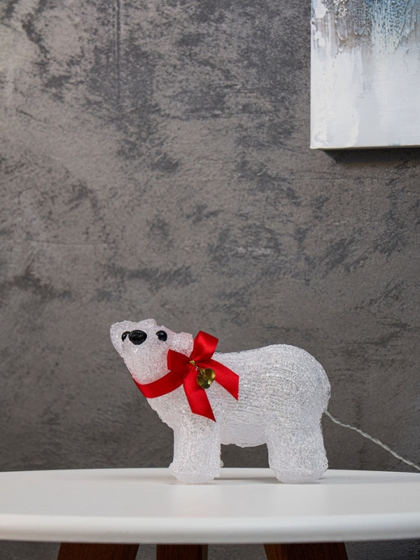 Светодиодная фигура «Мишка» 12 × 17 см, акрил, 20 LED, батарейки ААх2 (не в комплекте), свечение белое Светодиодная фигура «Мишка» 12 × 17 см, акрил, 20 LED, батарейки ААх2 (не в комплекте), свечение белое