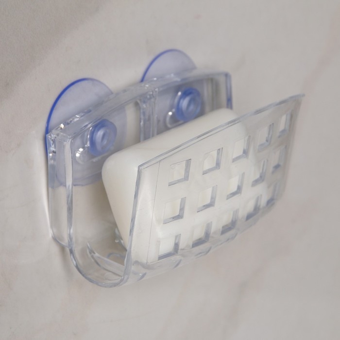 Мыльница настенная на присосках Bath Collection, 9,5×5×6 см, цвет МИКС Мыльница настенная на присосках Bath Collection, 9,5×5×6 см, цвет МИКС