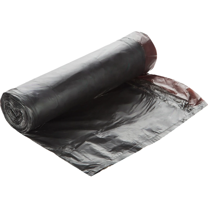 Мешки для мусора ПНД 60л 12мкм 20шт/рул черные 58x68см&nbsp;Luscan с завязками