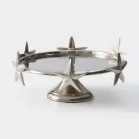 Тортовница со стеклянной крышкой &laquo;Звёзды&raquo;, 21&times;21&times;23 см, алюминий