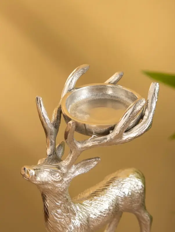 Подсвечник  Подсвечник "Лесной олень" 13х7,5х18 см, алюминий