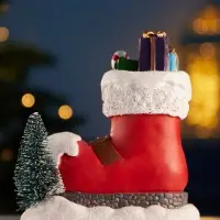 Светодиодная фигура &laquo;Волшебный сапожок&raquo;, 13&times;11 см, 4 LED, от батареек АААx2, свечение тёплое белое