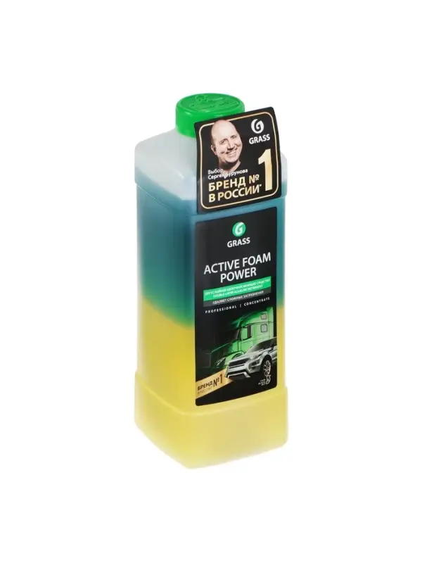 Шампунь для бесконтактной мойки Grass Active Foam Power, 1 л (1:60-1:125) Шампунь для бесконтактной мойки Grass Active Foam Power, 1 л (1:60-1:125)