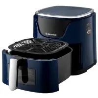 Аэрогриль BRAYER 2036BR, 5 литров, 1500 Вт, 7 программ, 200°С, LCD-дисплей, таймер, решётка, синий