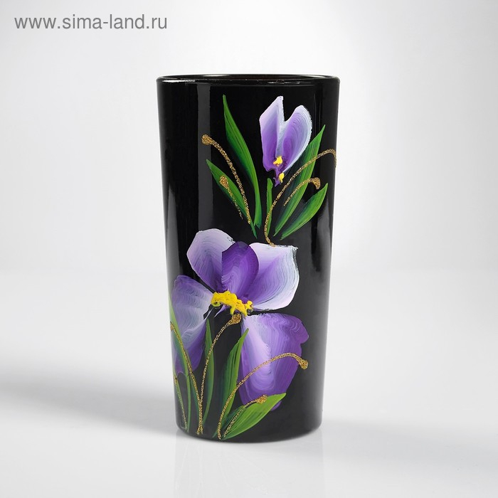 Набор для сока с подносом "Ирис" художественная роспись, 6 стаканов 1250/200 мл