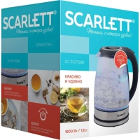 Чайник SCARLETT SC-EK27G88, электрический, стекло, 1800Вт, 1.8л, черный