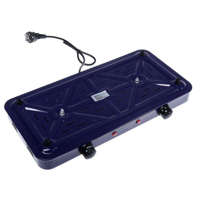 Плитка электрическая HOMESTAR HS-1105, 2000 Вт, 2 конфорки, цвет  Плитка электрическая HOMESTAR HS-1105, 2000 Вт, 2 конфорки, цвет "сапфир"