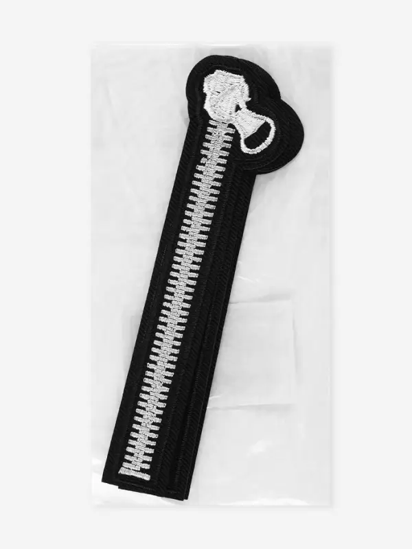 Термоаппликация &laquo;Молния&raquo;, 12.8&times;3.2 см, чёрная