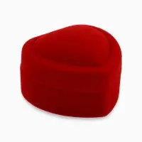 Футляр под кольцо, серьги &laquo;Сердце с рамкой из точек&raquo;, бархатный, 5&times;5 см (&plusmn;0.5 см ), красный