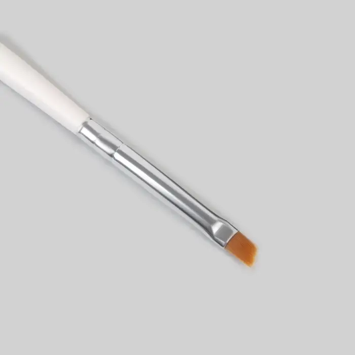 Кисть для наращивания и дизайна ногтей, скошенная, плоская, 17.5 см, 5×6 мм, белая Кисть для наращивания и дизайна ногтей, скошенная, плоская, 17.5 см, 5×6 мм, белая