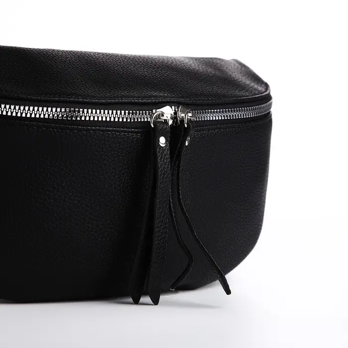 Сумка женская кросс-боди на молнии, 26&times;10&times;16 см, чёрная