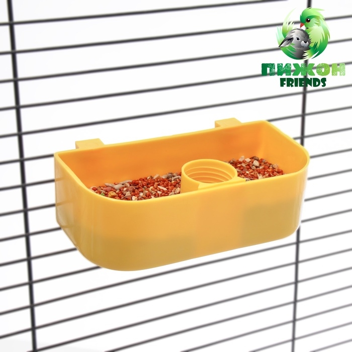 Поилка под бутылку для птиц внутренняя 14,3 х 6,8 х 4,5 см, жёлтая Поилка под бутылку для птиц внутренняя 14,3 х 6,8 х 4,5 см, жёлтая