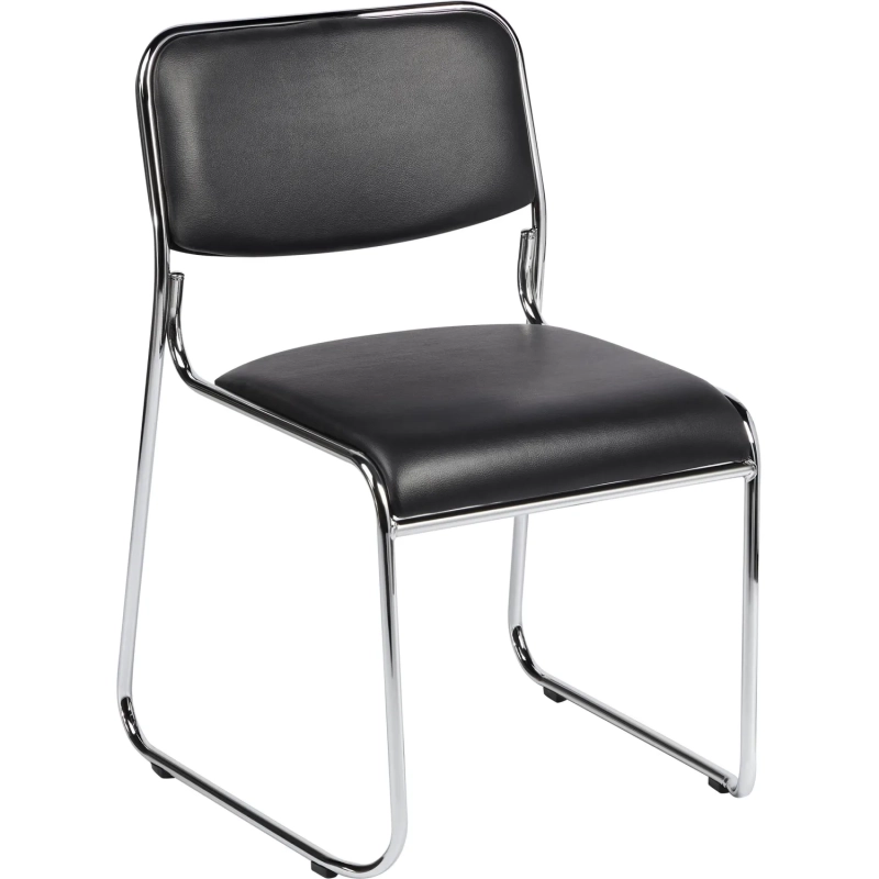 Стул BN_TQ_Стул Echair-802 VP к/з черный,без подл., хром