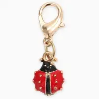 Шарм для браслета на карабине &laquo;Божья коровка&raquo;, красно-чёрный в золоте