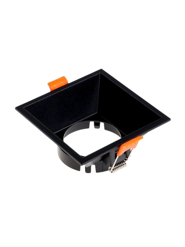Светильник встраиваемый под лампу MR16, квадрат, пластик, черный
