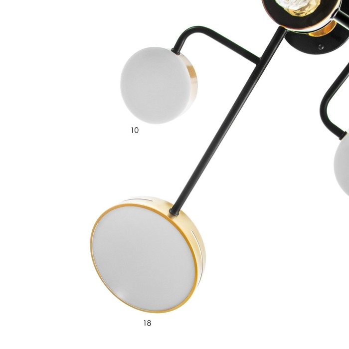 Люстра Люстра "Ласера" 8хLED 144Вт 3000-6000К черно-золотой 75х75х48 см BayerLux